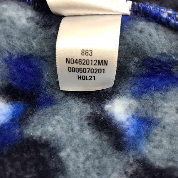 Nordstrom by Cristina Martinez Blue Camo Fleece Jacket Full Zip Size XL - Picture 8 of 9